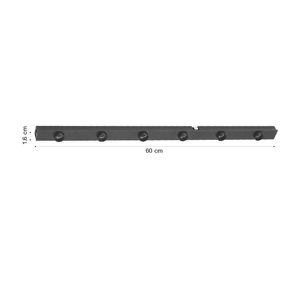 Inlight Γραμμικό φωτιστικό LED 12W 3000K για μαγνητική Mini ράγα σε μαύρη απόχρωση D:60cmx1,6cm (TMM0021-Black)