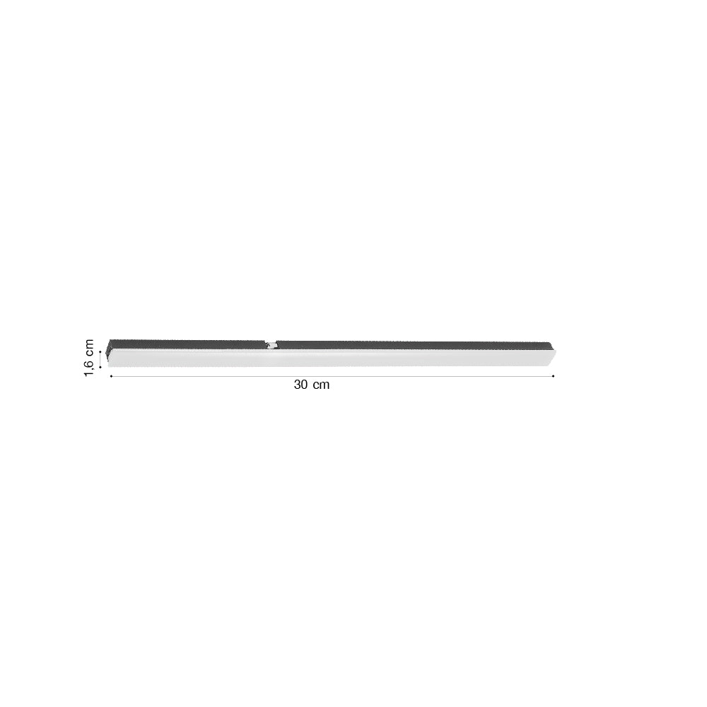 Inlight Γραμμικό φωτιστικό LED 6W 3000K για μαγνητική Mini ράγα σε μαύρη απόχρωση D:30cmx1,6cm (TMM0041-Black)