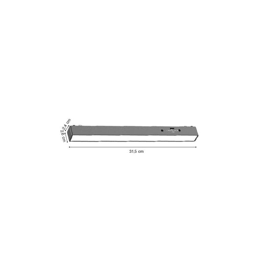 Inlight Γραμμικό φωτιστικό LED 10W 3000K-6000K για ultra thin ράγα σε λευκή απόχρωση by Tuya and Zigbee D:31,5X2,6X2,4cm (TMZ0020-White)