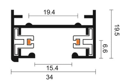 InLight Μονοφασική Ράγα 1m σε άσπρη απόχρωση (TR1-0011-White)