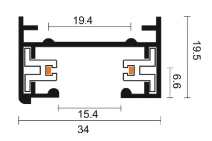 InLight Μονοφασική Ράγα 1m σε άσπρη απόχρωση (TR1-0011-White)