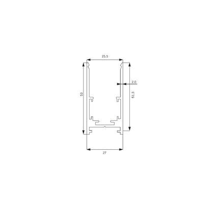 Inlight Τμήμα Curved Μαγνητικής ράγας μαύρη (TRC002)