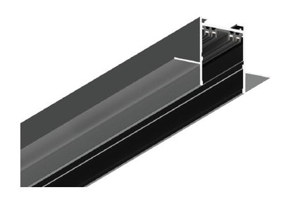 InLight Χωνευτή μαγνητική ράγα 220V με κάλυμμα σε μαύρη απόχρωση D:2m (TRM20022)