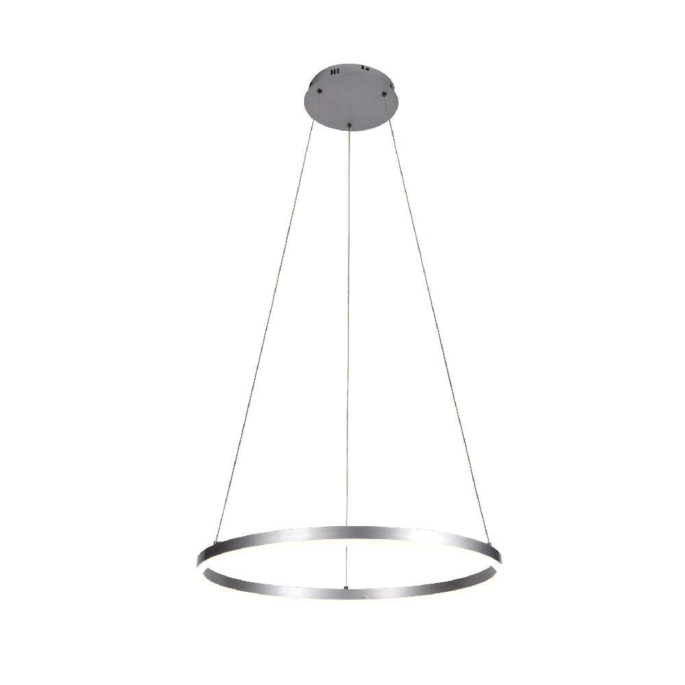 Inlight Κρεμαστό φωτιστικό LED 45W 3CCT (by switch on base) D:100cm (6095-AA-Silver)