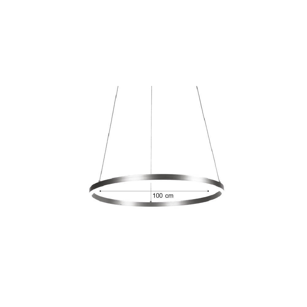 Inlight Κρεμαστό φωτιστικό LED 45W 3CCT (by switch on base) D:100cm (6095-AA-Black)