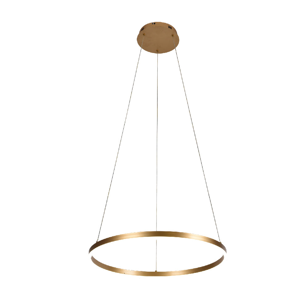 Inlight Κρεμαστό φωτιστικό LED 45W 3CCT (by switch on base) D:100cm (6095-AA-Golden)