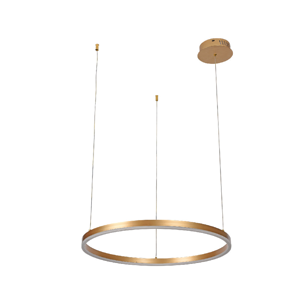 Inlight Κρεμαστό φωτιστικό LED 45W 3CCT (by switch on base) D:100cm (6095-AA-Golden)