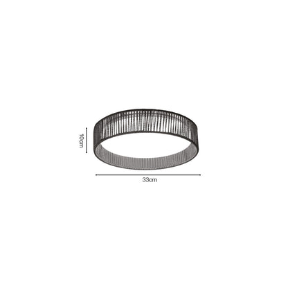 Inlight Πλαφονιέρα οροφής LED 24W 3CCT (by switch on base) από σχοινί και ακρυλικό D:33cm (42039-C)