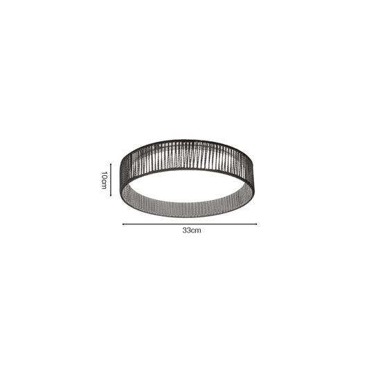 Inlight Πλαφονιέρα οροφής LED 24W 3CCT (by switch on base) από σχοινί και ακρυλικό D:33cm (42039-C)