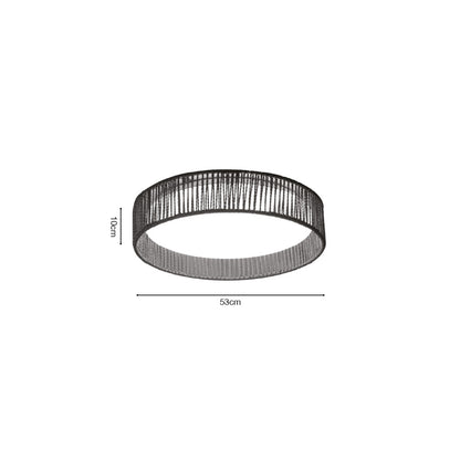 Inlight Πλαφονιέρα οροφής LED 45W 3CCT (by switch on base) από σχοινί και ακρυλικό D:53cm (42039-A)