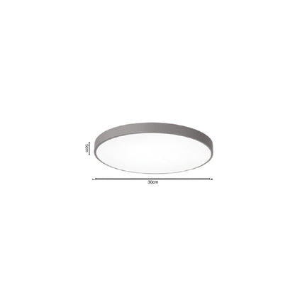 InLight Πλαφονιέρα οροφής LED 20W 3CCT (by switch on base) από μαύρο μέταλλο και ακρυλικό D:30cm (42035-D-Black)