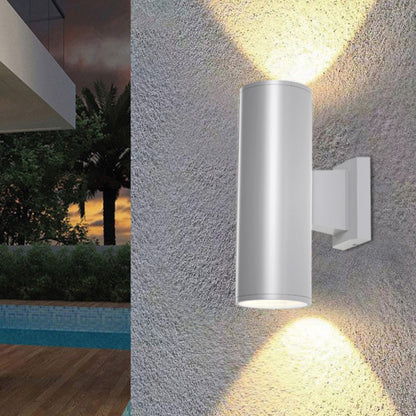it-Lighting Winnipeg 2xΕ27 Outdoor Up-Down Wall Lamp Grey D:15.3cmx26cm (80203434)