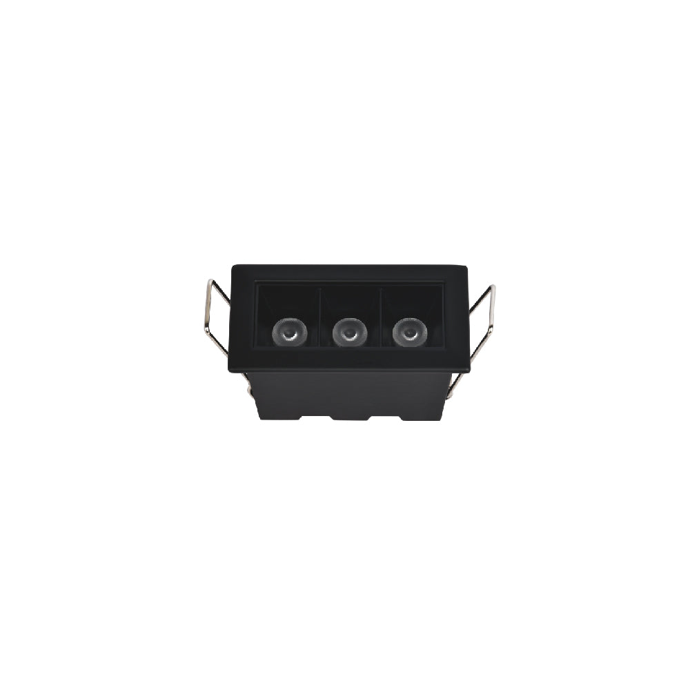 Inlight Downlight σποτ 3*3W 3CCT σε μαύρη απόχρωση (X00190B)