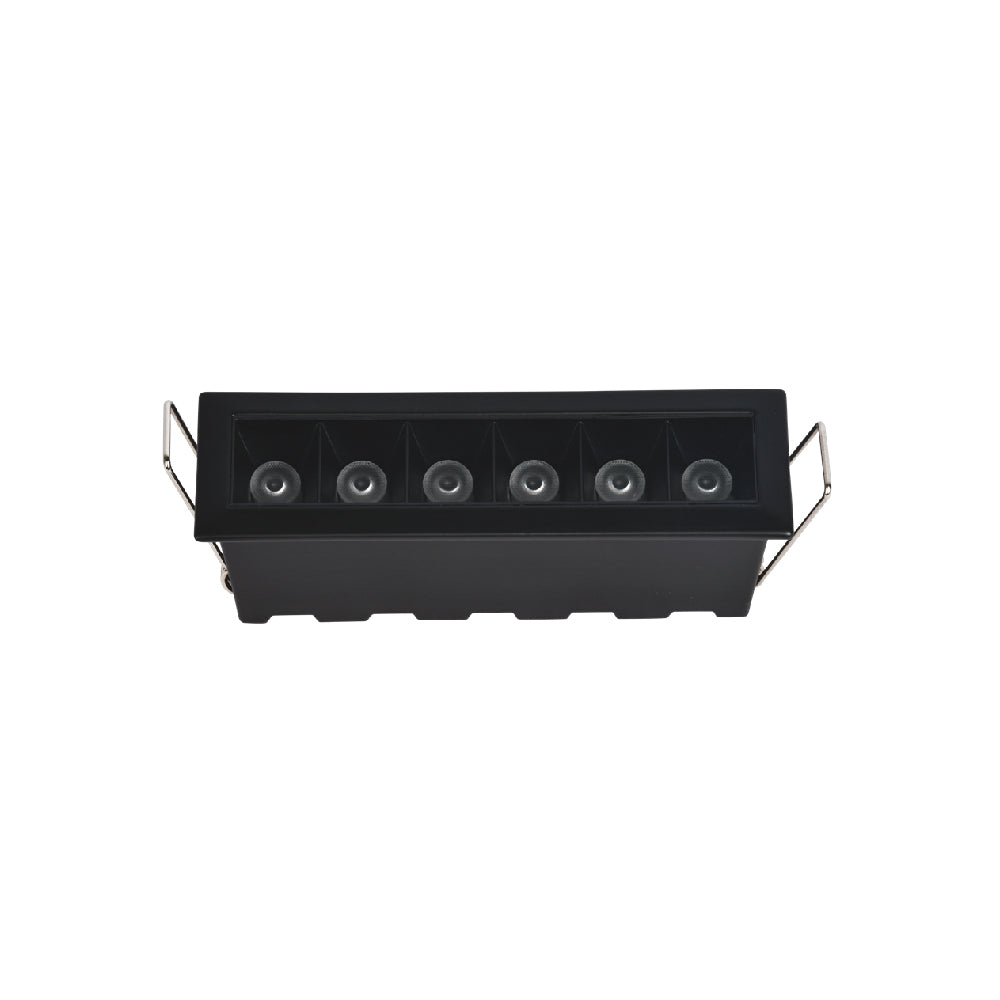 Inlight Downlight σποτ 6*3W 3CCT σε μαύρη απόχρωση (X00200B)