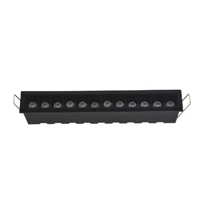 Inlight Downlight σποτ 12*3W 3CCT σε μα΄΄΄΄ύρη απόχρωση (X00210B)