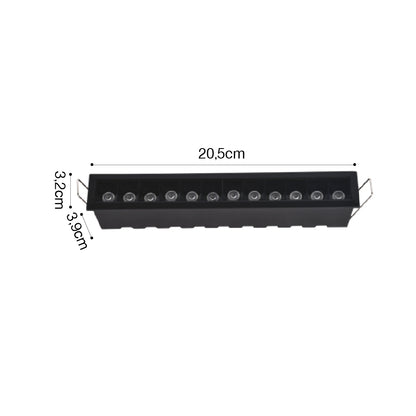 Inlight Downlight σποτ 12*3W 3CCT σε μα΄΄΄΄ύρη απόχρωση (X00210B)