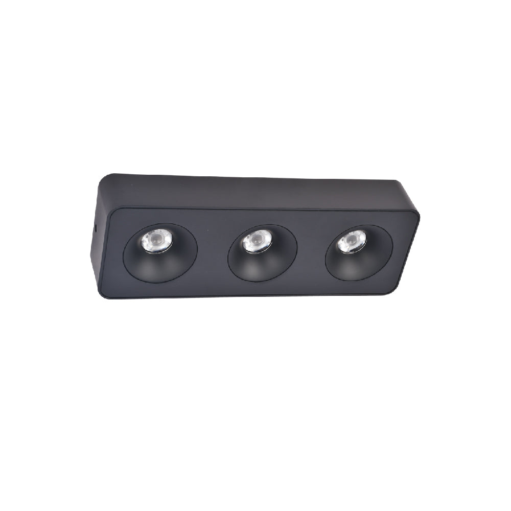 Inlight Downlight Mounted σποτ 3*8W 3CCT σε μαύρη απόχρωση (X00280B)