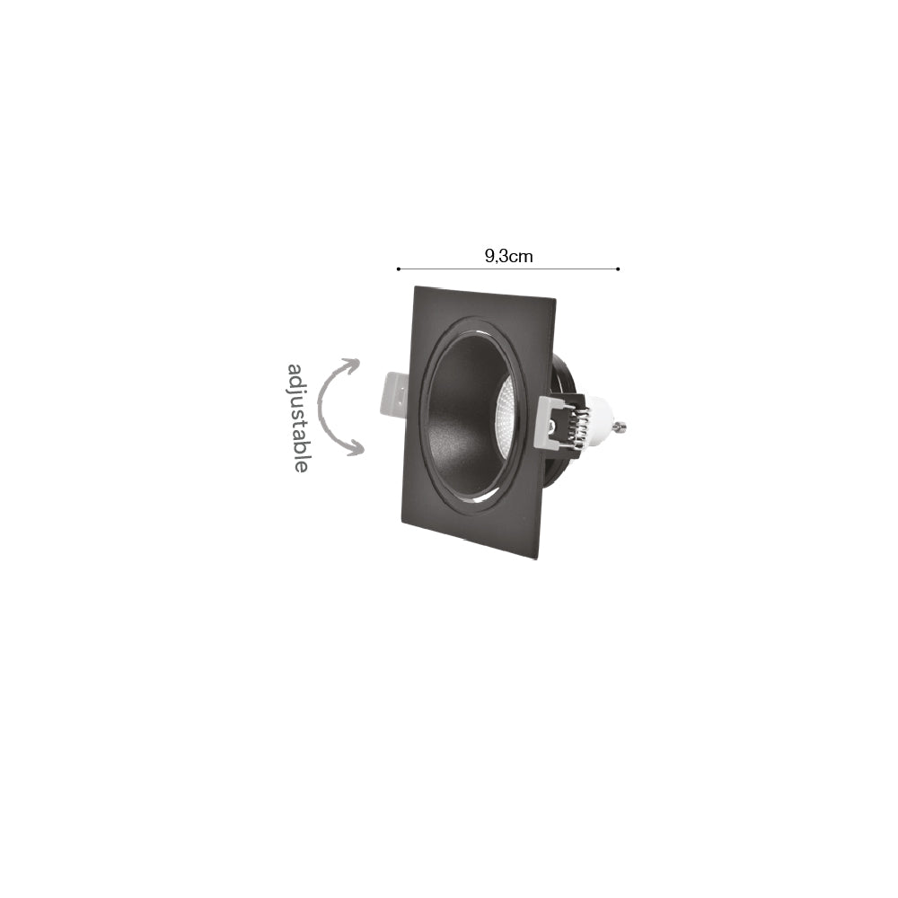 Inlight Downlight σποτ GU10 σε μαύρη απόχρωση (X00320B)