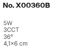 Inlight Downlight σποτ 5W 3CCT σε μαύρη απόχρωση D: 4.1x6cm (X00360B)