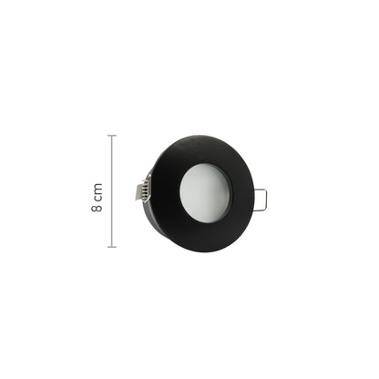 InLight Χωνευτό σποτ από χρώμιο μέταλλο 1XGU10 IP44 D:8cm (Χ0008-CH)