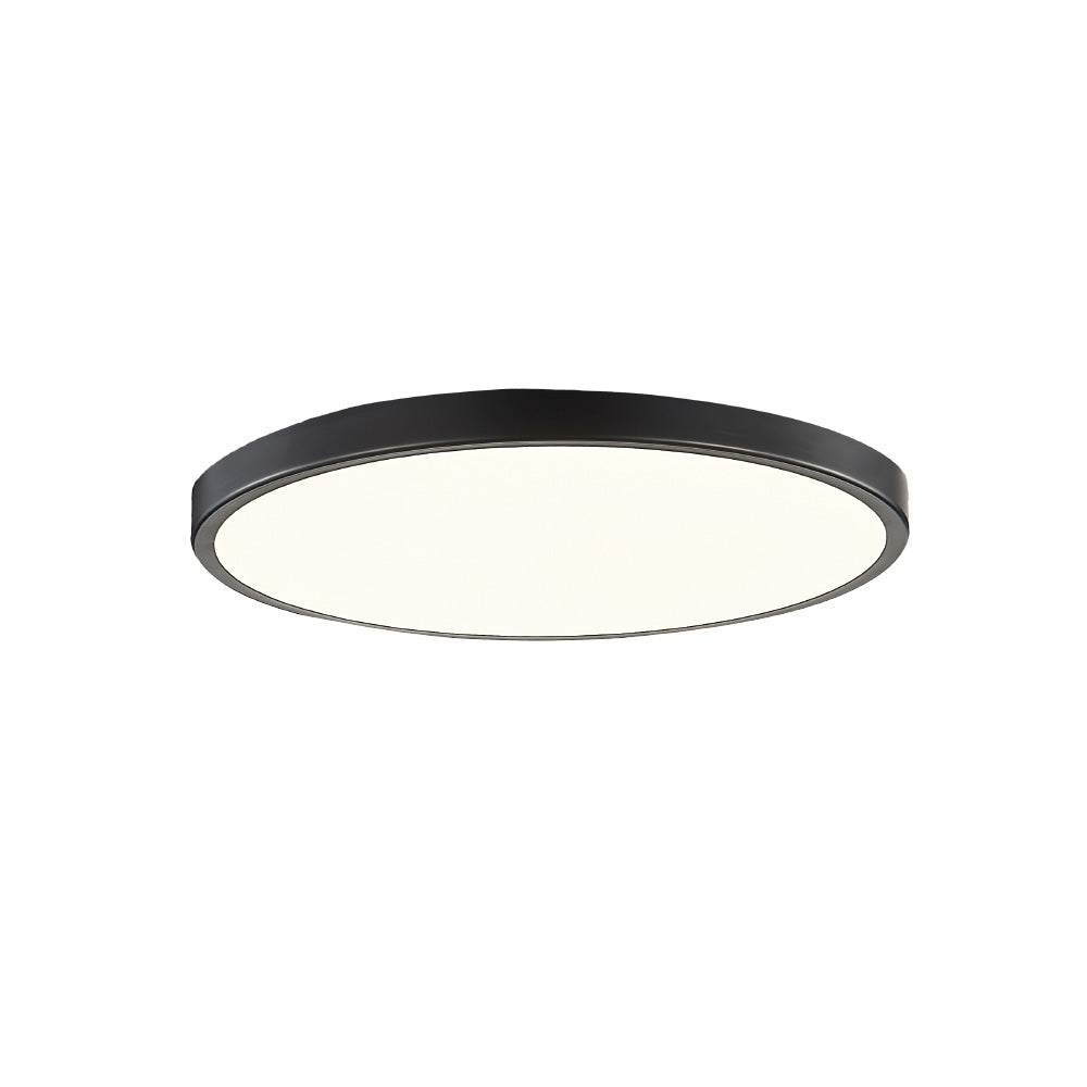 InLight Πλαφονιέρα οροφής LED 20W 3CCT (by switch on base) από μαύρο μέταλλο και ακρυλικό D:30cm (42035-D-Black)