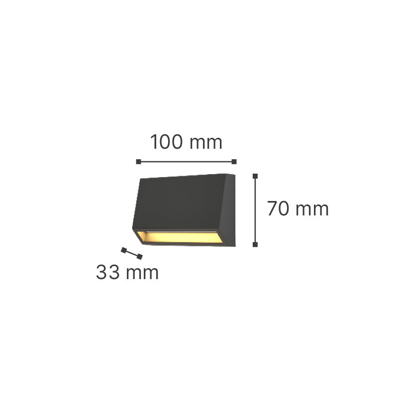 it-Lighting Blue LED 3W 3CCT Outdoor Wall Lamp Anthracite D:10cmx7cm (80202140)
