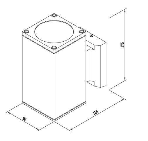 it-Lighting Elarbee E27 Outdoor Wall Lamp with Up or Down light Grey (80203834)
