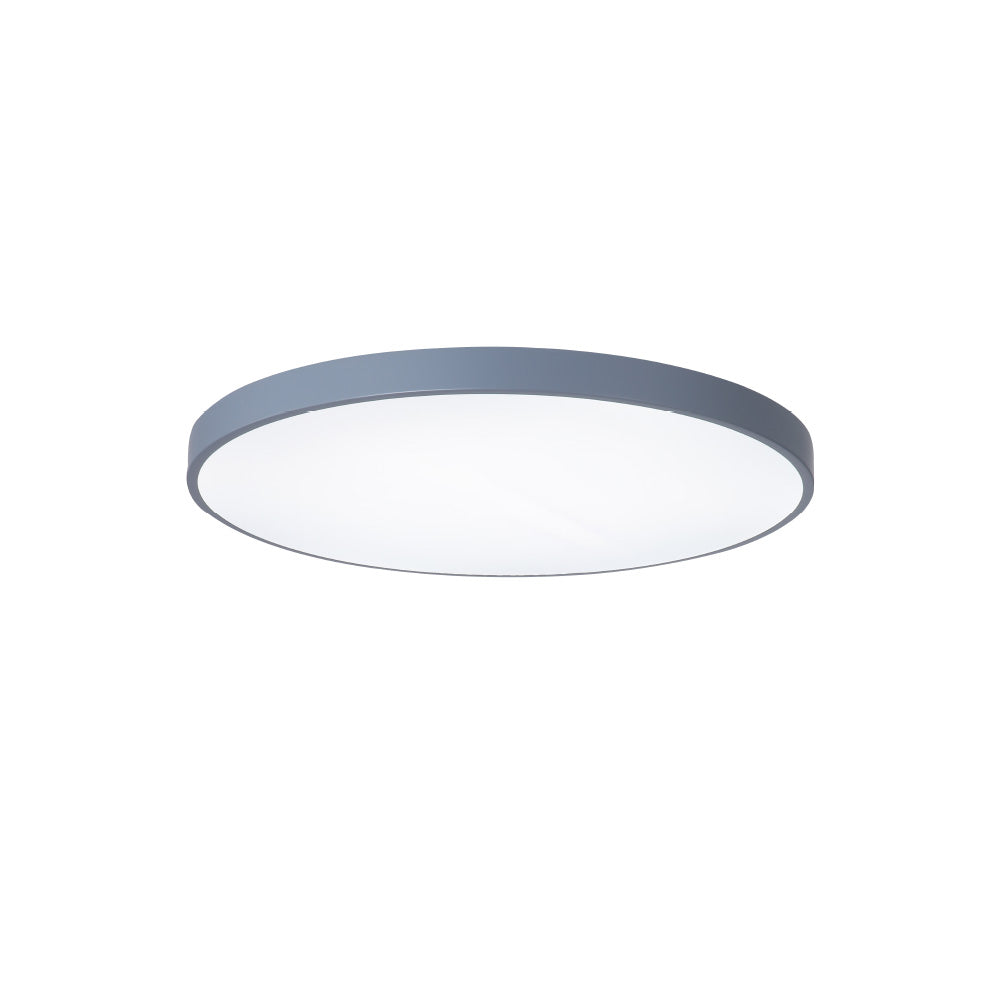 InLight Πλαφονιέρα οροφής LED 28W 3CCT (by switch on base) από γκρι μέταλλο και ακρυλικό D:40cm (42035-C-Gray)