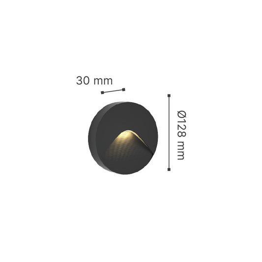 it-Lighting Horseshoe LED 2W 3CCT Outdoor Wall Lamp White D:12.8cmx3cm (80201920)