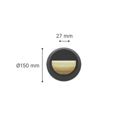 it-Lighting Maroon LED 2W 3CCT Outdoor Wall Lamp White D:15cmx2.7cm (80201620)