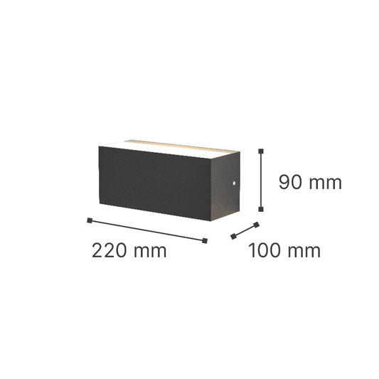 it-Lighting Martin LED 12W 3CCT Outdoor Up-Down Wall Lamp Anthracite D22cmx9cm (80200740)