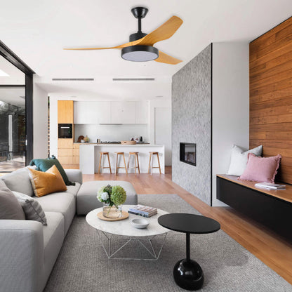 it-Lighting Nitinat Ανεμιστήρας Οροφής με LED 25W, DC Μοτέρ & Smart App - Μαύρο/Ξύλο (102000220)
