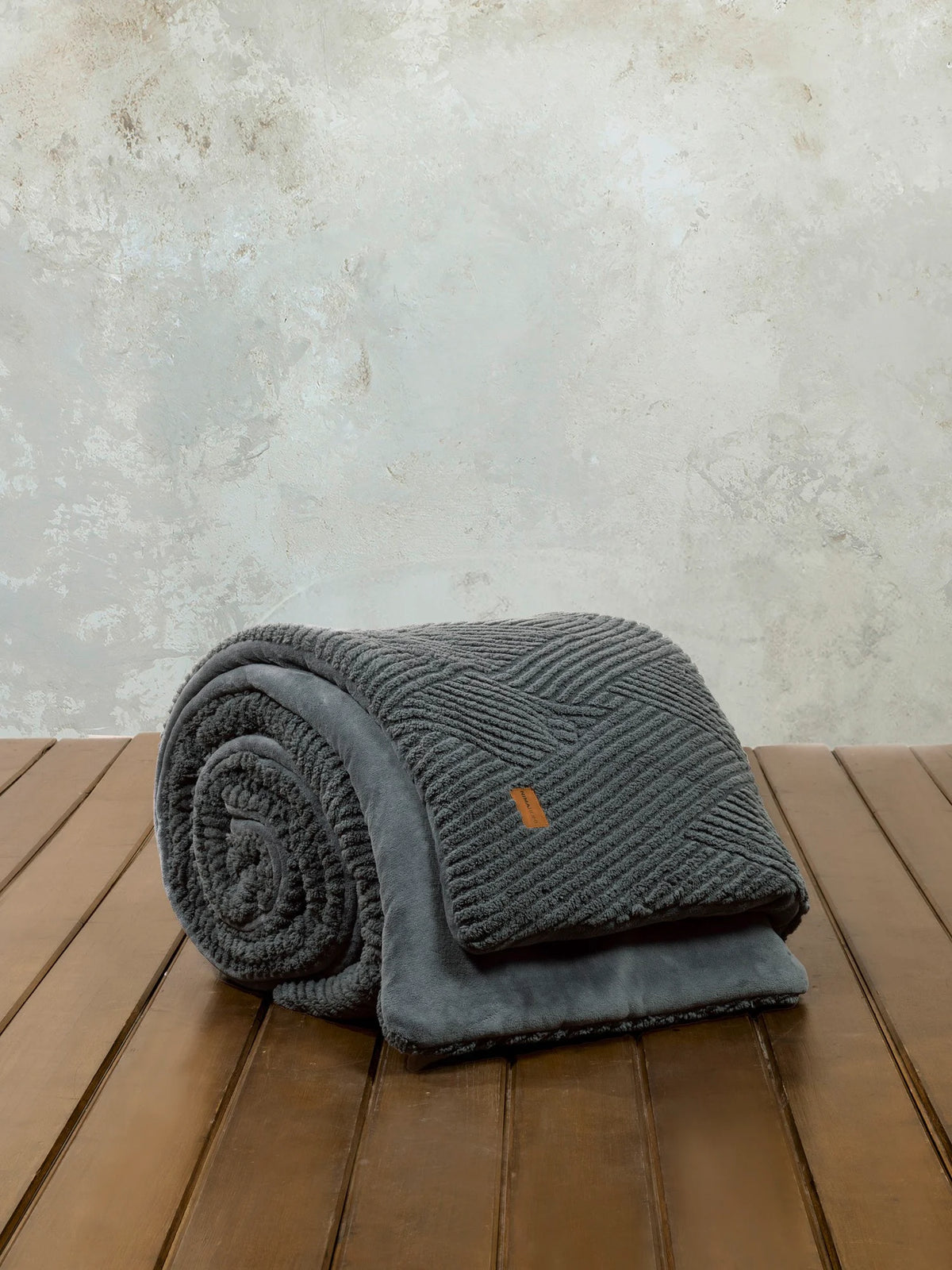 ΚΟΥΒΕΡΤΟΠΑΠΛΩΜΑ VELVA DARK GRAY 220X240 - NIMA HOME 35370