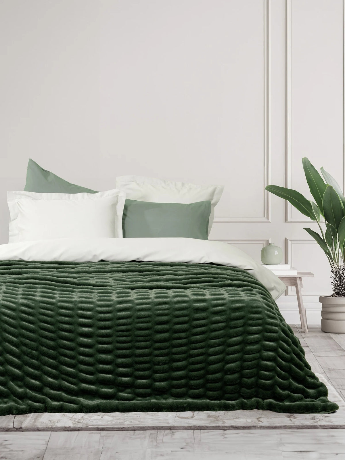 ΚΟΥΒΕΡΤΑ MOSSY DARK GREEN 220X240 - NIMA HOME 36202