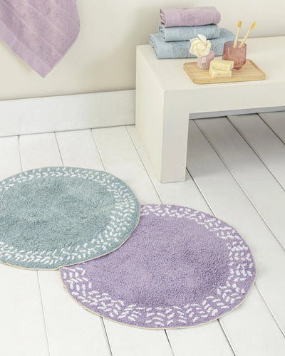 ΣΤΡΟΓΓΥΛΟ ΠΑΤΑΚΙ ΜΠΑΝΙΟΥ ELISE-DUSTY LILAC - NIMA HOME 36573