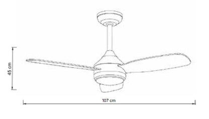 it-Lighting SIERRA Ανεμιστήρας Οροφής με LED 20W, DC Μοτέρ & Smart App - Μαύρο (102000820)