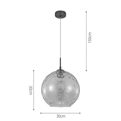 InLight Κρεμαστό φωτιστικό από φιμέ γυαλί 1XE27 D:30cm (4039-A-Fime)
