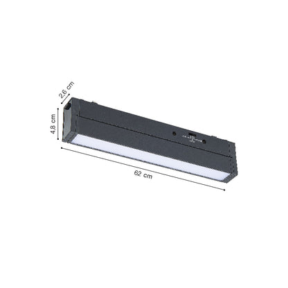 Inlight Γραμμικό φωτιστικό LED 20W 3CCT για ultra thin ράγα σε λευκή απόχρωση D:62X2,6X4,8cm (TMU0170-White)