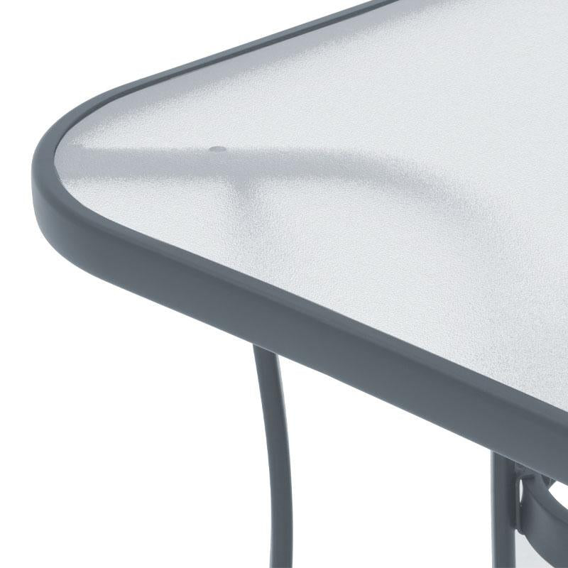 ΤΡΑΠΕΖΙ ΕΞΟΧΗΣ Fylliana STEEL ΓΚΡΙ 120x70x70εκ g.r.d