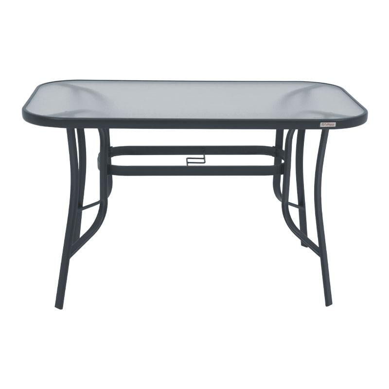 ΤΡΑΠΕΖΙ ΕΞΟΧΗΣ Fylliana STEEL ΓΚΡΙ 120x70x70εκ g.r.d
