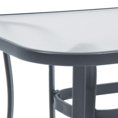 ΤΡΑΠΕΖΙ ΕΞΟΧΗΣ Fylliana STEEL ΓΚΡΙ 140x80x70εκ