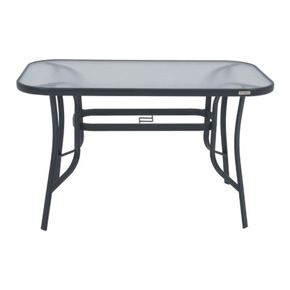 ΤΡΑΠΕΖΙ ΕΞΟΧΗΣ Fylliana STEEL ΓΚΡΙ 140x80x70εκ