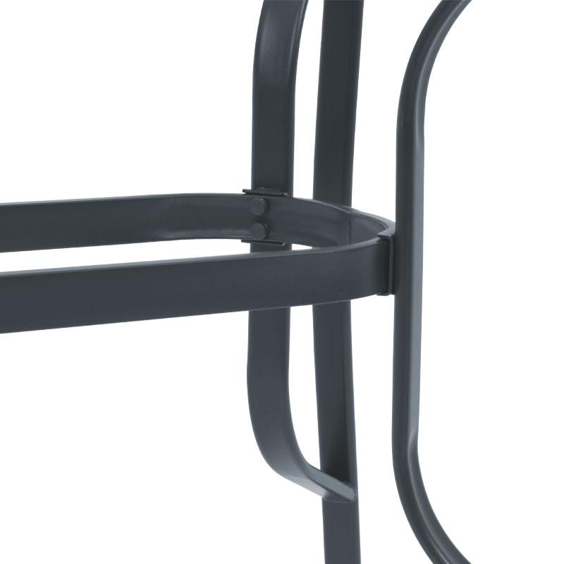 ΤΡΑΠΕΖΙ ΕΞΟΧΗΣ Fylliana STEEL ΓΚΡΙ 140x80x70εκ