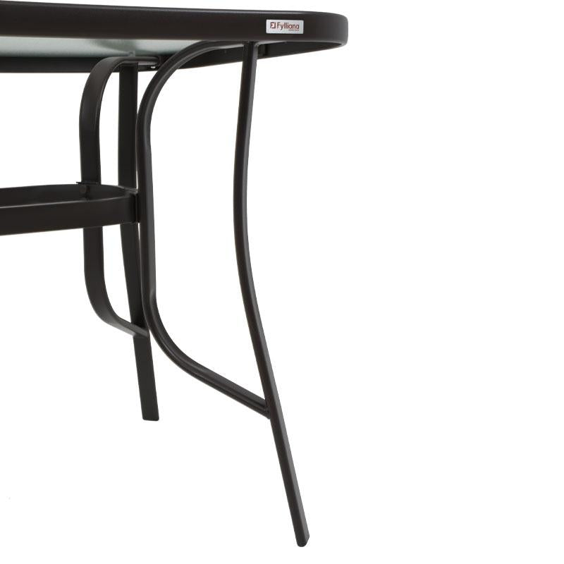 ΤΡΑΠΕΖΙ ΕΞΟΧΗΣ Fylliana STEEL ΚΑΦΕ 120x70x70εκ g.r.d
