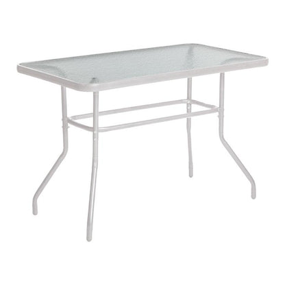 ΤΡΑΠΕΖΙ ΚΗΠΟΥ Fylliana 028 ΛΕΥΚΟ ΧΡΩΜΑ 120x70x70εκ grd