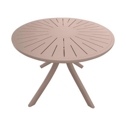 ΤΡΑΠΕΖΙ ΠΛΑΣΤΙΚΟ ΣΤΡΟΓΓΥΛΟ FYLLIANA FL8100 CAPPUCCINO ΧΡΩΜΑ 100x75εκ
