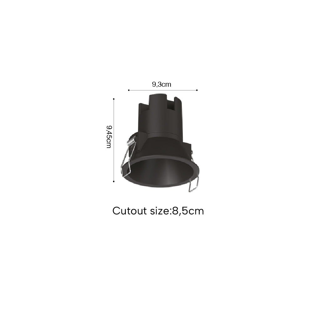 Inlight Downlight σποτ 10W 3CCT σε μαύρη απόχρωση (X00250B)