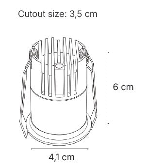 Inlight Downlight σποτ 5W 3CCT σε μαύρη απόχρωση D: 4.1x6cm (X00360B)